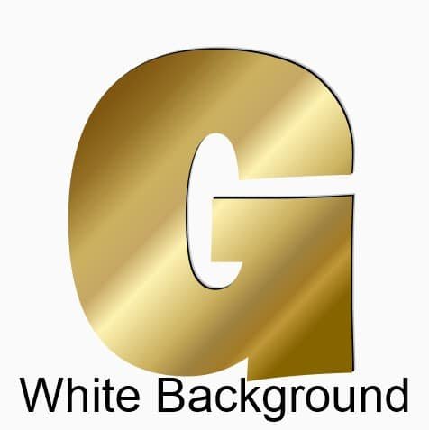 White Background-Gold