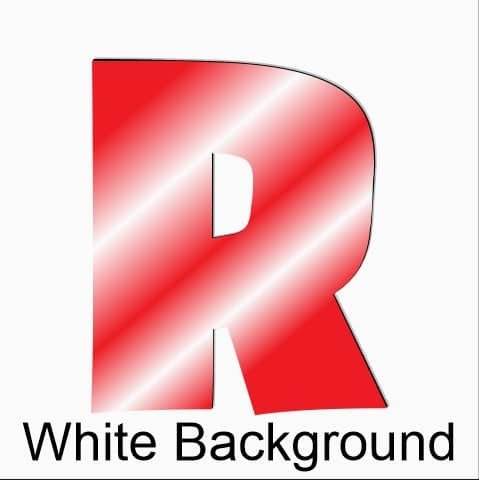 White Background-Red