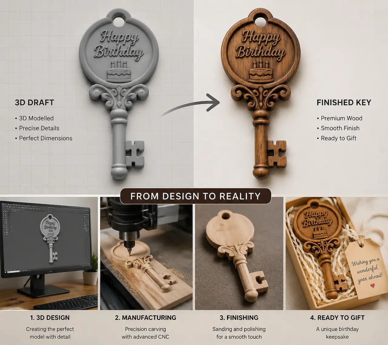 3D rendered birthday key draft Australia preview