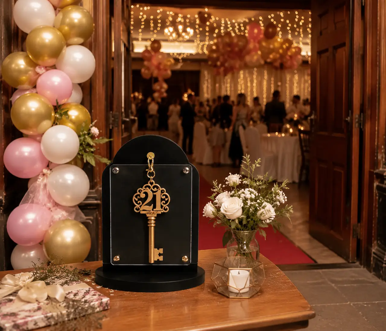 birthday key display tips entrance setup